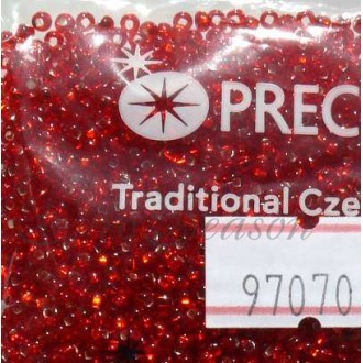 Бисер Preciosa круглый 10/0 цв.97070 (цена за уп/10г) Прозрачный с серебряной линией